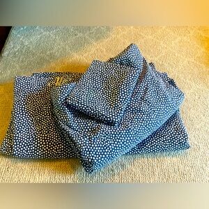 Pottery Barn Dorm XL Twin Mini Dot Sheet Set monogram